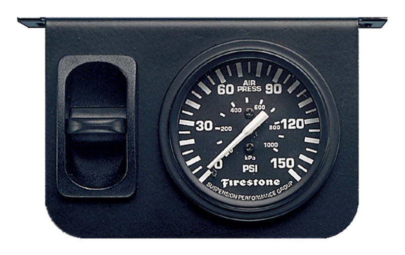 Firestone Ride-Rite 2149 Pneumatic Single Control Gauge Black 4.38"x2.75"