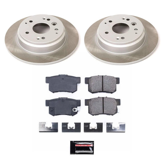 PowerStop 03-11 Honda Element Rear Semi-Coated Rotor Kit (SC5399)
