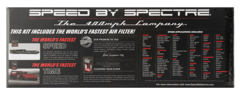 Spectre Air Intake Kit | Dodge RAM 1500/2500 V8-5.2/5.9L F/I Polished w/ Red Filter (9931)