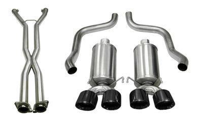Corsa 14470CBBLK for 09-13 Chevy Corvette 6.2L V8 2.5in Sport CatBack Dual Rear