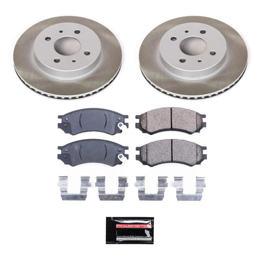 PowerStop 93-01 Saturn SW2 Front Semi-Coated Rotor Kit (SC1515)
