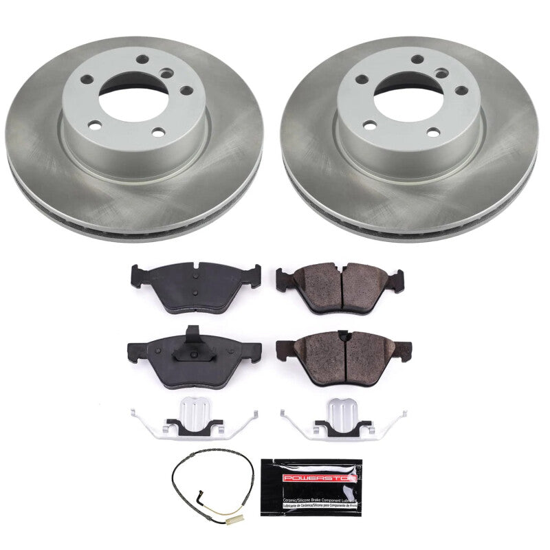 PowerStop 2007 BMW 328xi Front Semi-Coated Rotor Kit (SC4589)