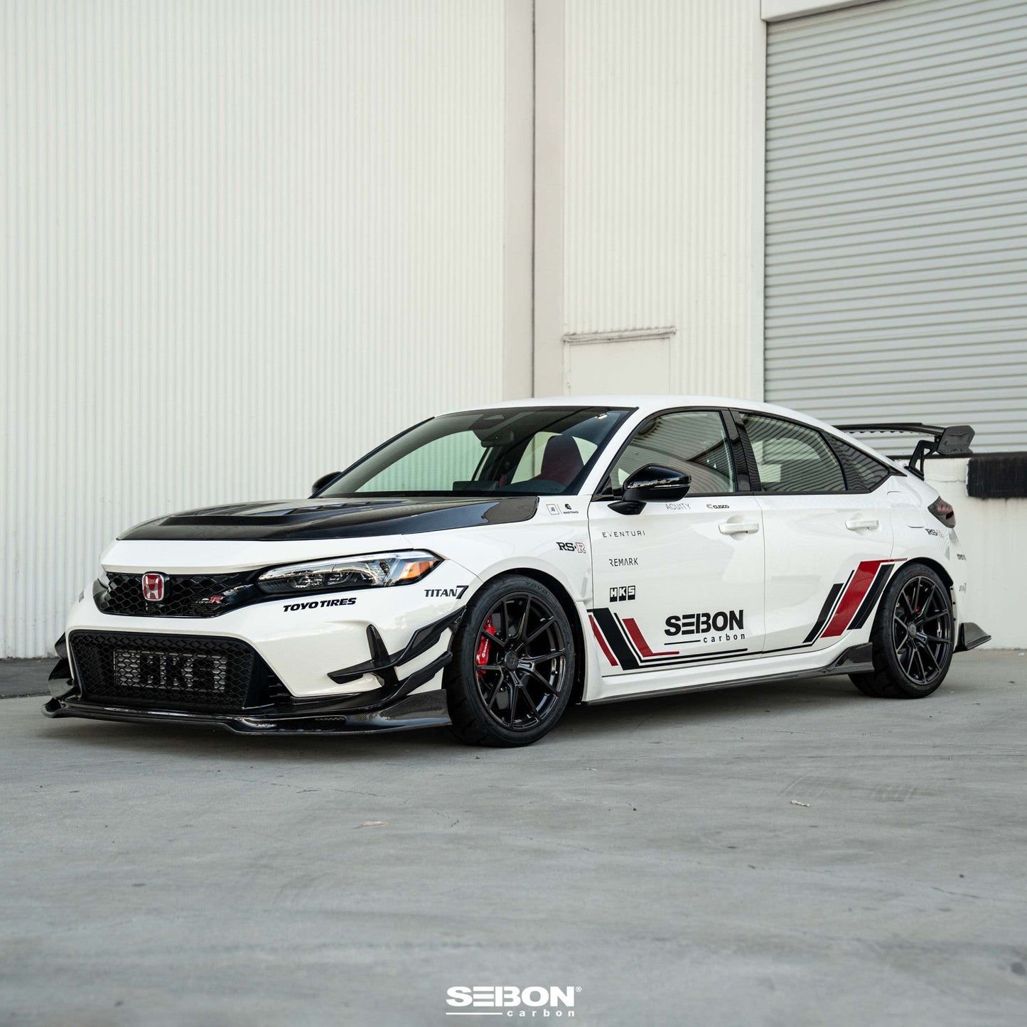 Seibon Carbon Fiber Front Bumper Canards | 2023+ Honda Civic Type R (FBC23HDCVR)