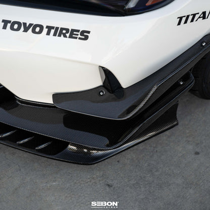 Seibon Carbon Fiber Front Bumper Canards | 2023+ Honda Civic Type R (FBC23HDCVR)