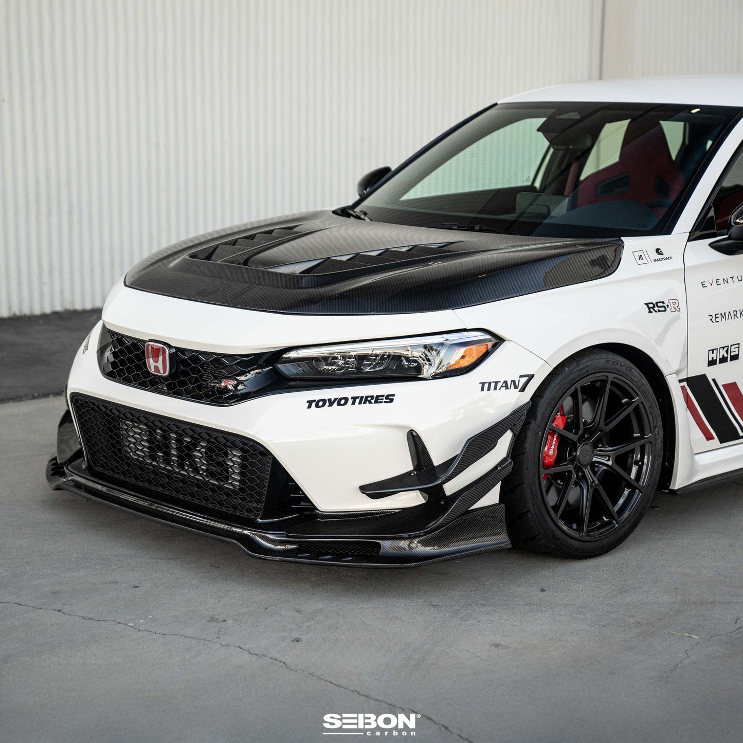 Seibon Carbon Fiber Front Bumper Canards | 2023+ Honda Civic Type R (FBC23HDCVR)