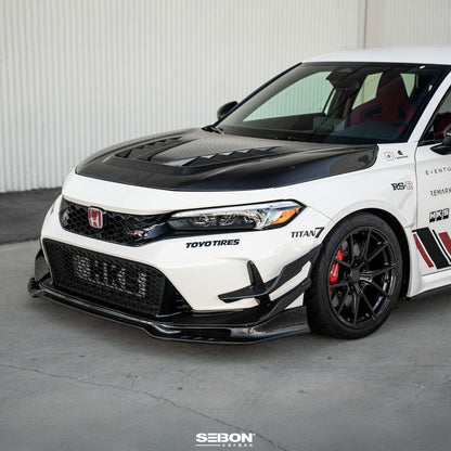 Seibon Carbon Fiber Front Bumper Canards | 2023+ Honda Civic Type R (FBC23HDCVR)
