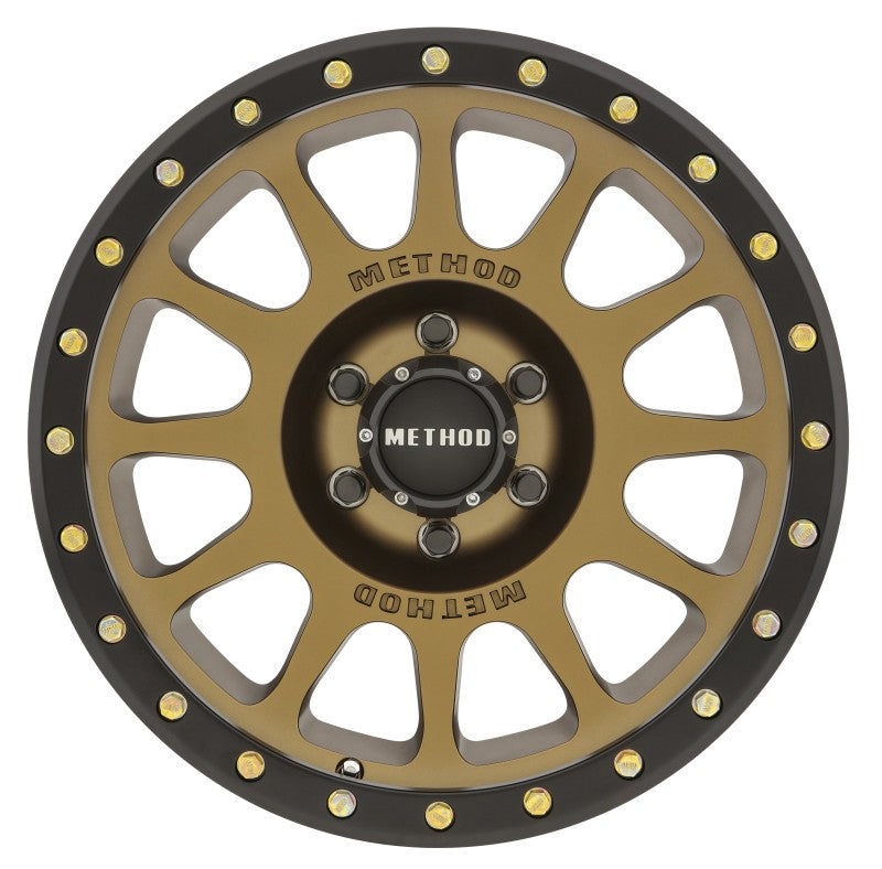 (set of 4) Method MR305 NV Bronze - Matte Black Lip | 18x9" +0mm | 6x5.5in Wheel