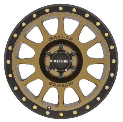(set of 4) Method MR305 NV Bronze - Matte Black Lip | 18x9" +0mm | 6x135mm Wheel