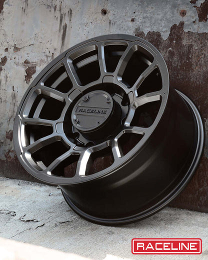 (set of 4) Raceline 950 Gauge Satin Black | 20x9" +18mm | 6x135mm Wheel