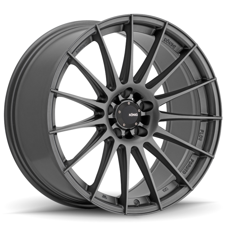 (set of 4) Konig Rennform Matte Grey | 18x8" +45mm | 5x114.3mm Wheel