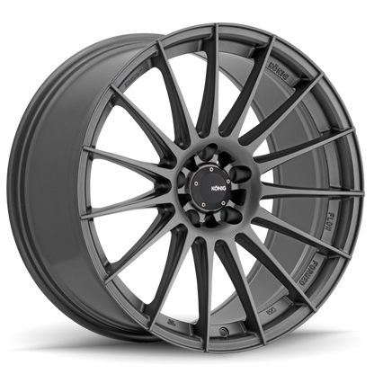(set of 4) Konig Rennform Matte Grey | 18x8" +45mm | 5x114.3mm Wheel