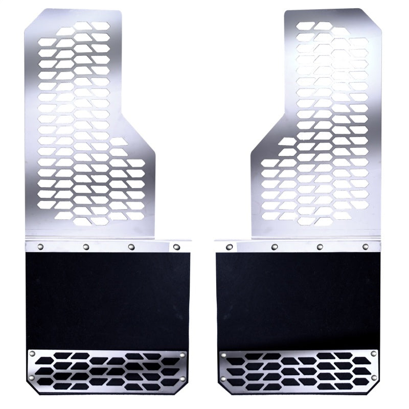 Putco 2020 Chevy HD Dually Rear Polished SS Hex Mud Skins | Set of 2 (78025)
