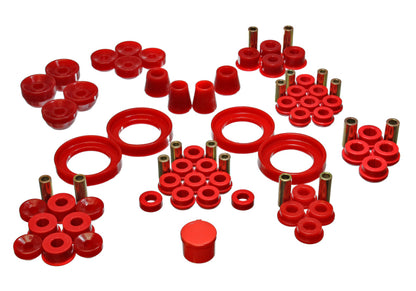 Energy Suspension 16.18106R Hyper-Flex Bushing Kit Red for 92-01 Honda Prelude