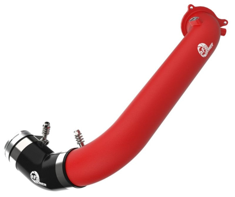 aFe BladeRunner Red 2-3/4in Aluminum Charge Pipe | Toyota Supra GR A90 2021 (46-20488-R)