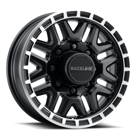 Raceline 953 Krank Black & Machined | 16x6" +0mm | 6x139.7mm Wheel