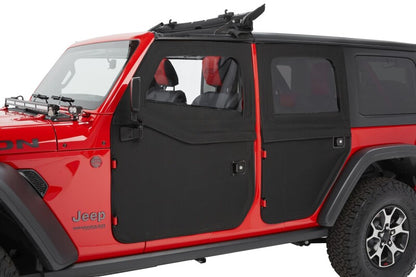 Bestop 51751-35 Rear Full 2Pc Soft Doors Black Diamond for 18-24 Wrangler JL 4DR