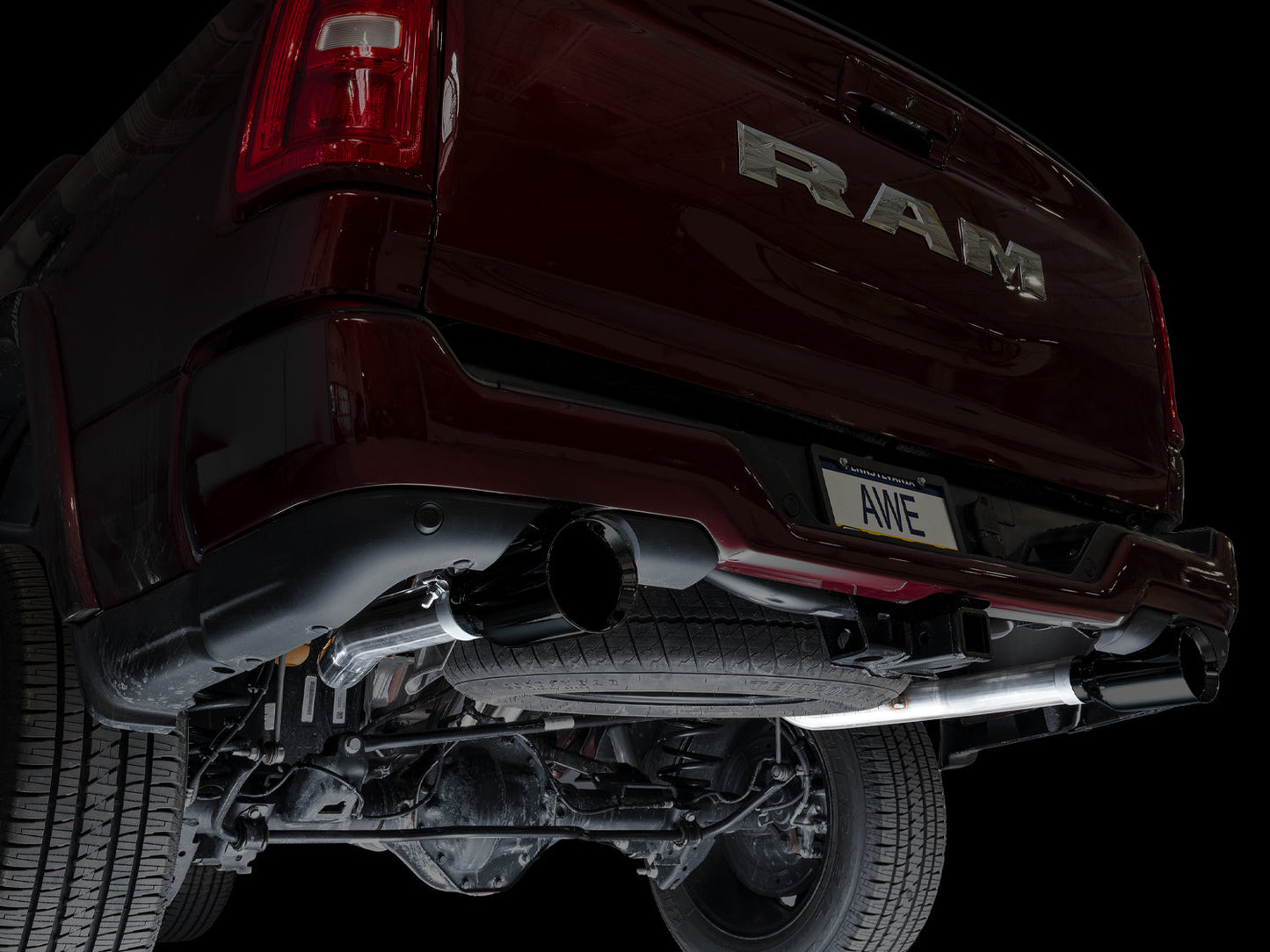 AWE Tuning 25+ RAM 1500 3.0TT 0FG Catback Touring Exhaust - Diamond Black Tips (3015-33530)