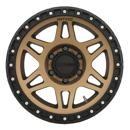 (set of 4) Method MR312 Bronze - Matte Black Lip | 17x9" -12mm | 6x5.5in Wheel