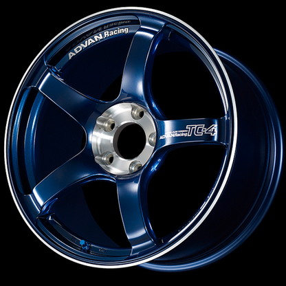 (set of 4) Advan TC-4 SE Racing Indigo Blue/Diamond Cut | 18x9.5" +45mm | 5x100mm Wheels