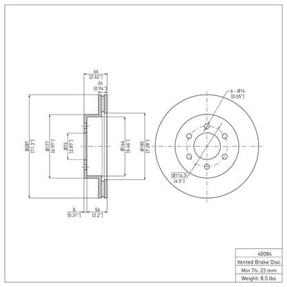 DFC Front Brake Rotor (FRONT): Dodge Durango (97-02)