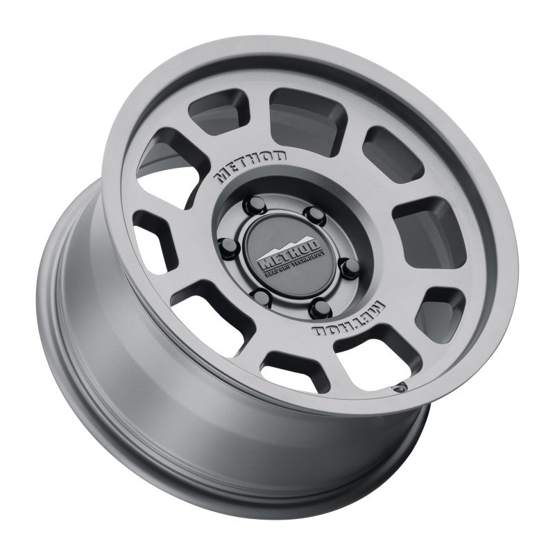 (set of 4) Method MR705 Titanium | 17x8.5" +35mm | 6x5.5in Wheel