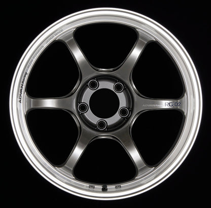 (set of 4) Advan RG-D2 Machining/Racing Hyper Black | 18x9.5" +45mm | 5x114.3mm Wheels