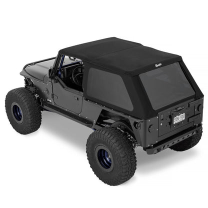 Bestop 56821-17 Trektop Slantback Soft Top Black Twill for 04-06 Wrangler TJ