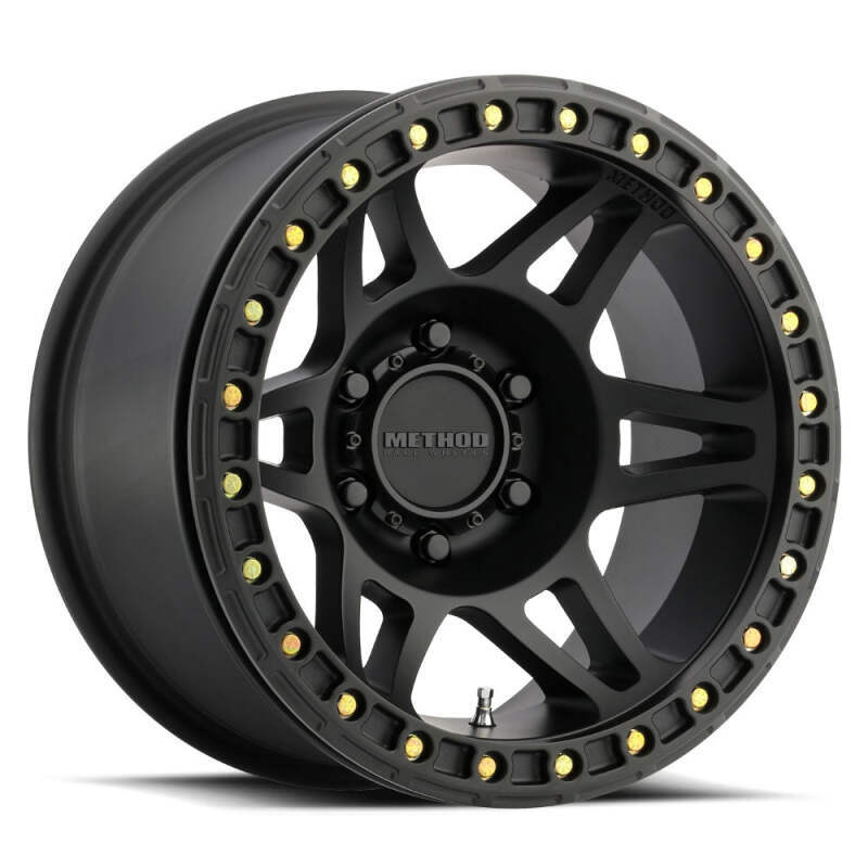 Method MR106 Beadlock Matte Black | 17x9" -44mm | 8x6.5mm Wheel