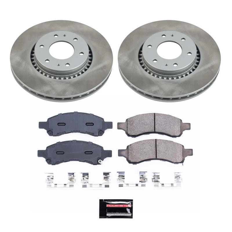 PowerStop 06-09 Saab 9-7x Front Semi-Coated Rotor Kit (SC2059)