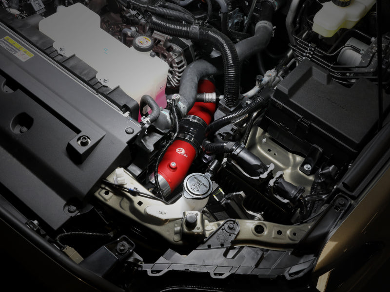 aFe 2024+ Toyota Tacoma BladeRunner 2.5in & 3in Aluminum Hot & Cold Charge Pipe Kit - Red