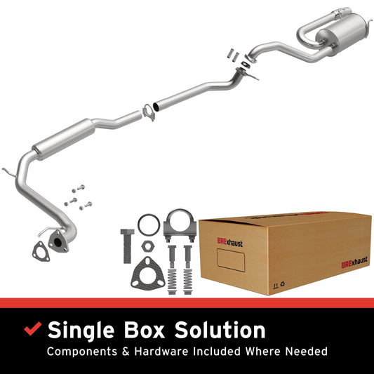 BRExhaust 2009-2013 Honda Fit 1.5L Direct-Fit Replacement Exhaust System