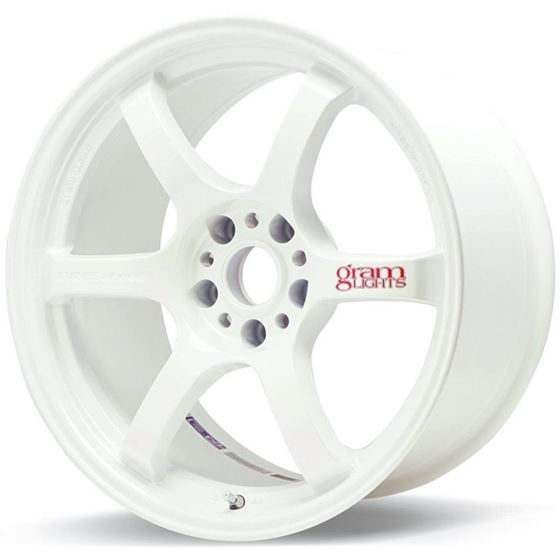 (set of 4) Gram Lights 57DR Champion White | 15x8.0" +28mm | 4x100mm Wheel