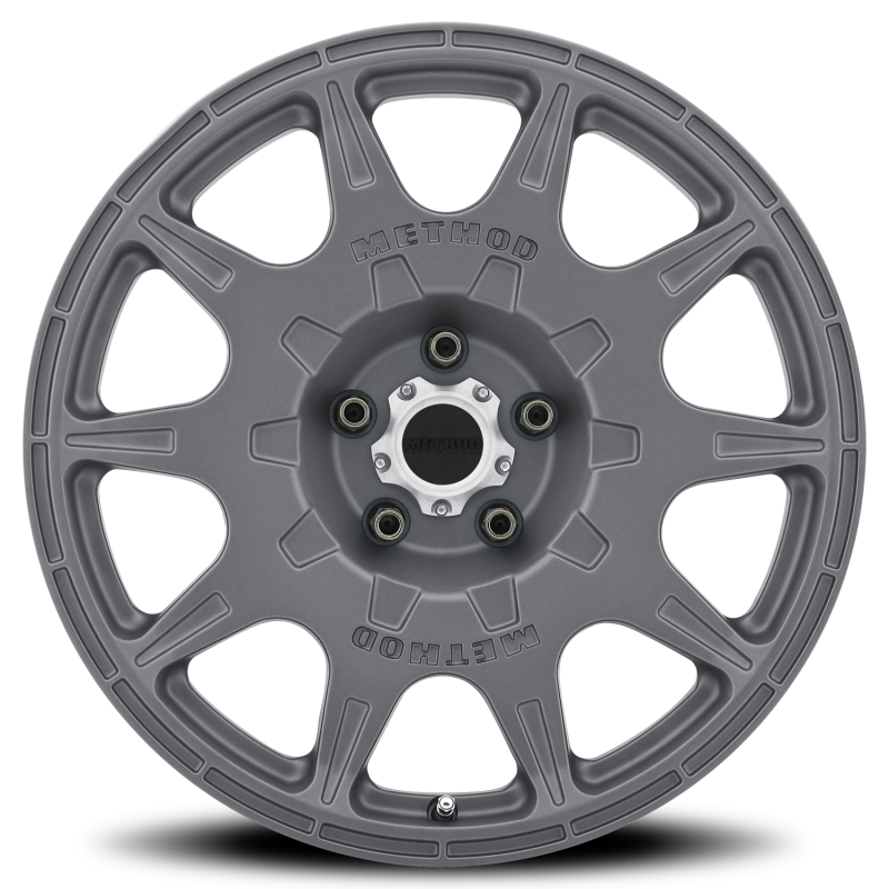 (set of 4) Method MR502 Rally Titanium | 17x8" +38mm | 5x114.3mm Wheel