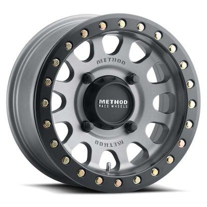 (set of 4) Method MR401 UTV Beadlock Titanium | 15x7" +38mm | 5x4.5in Wheel