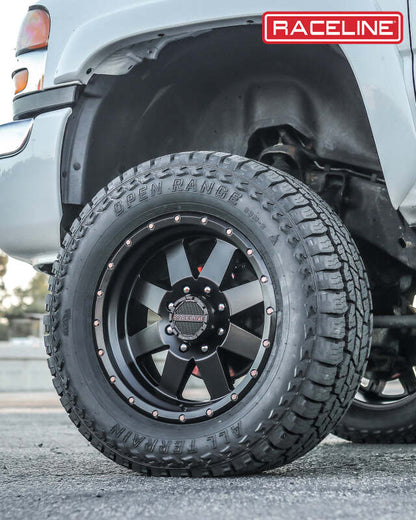 Raceline 935 Defender Satin Black | 17x9" +0mm | 6x139.7mm Wheel