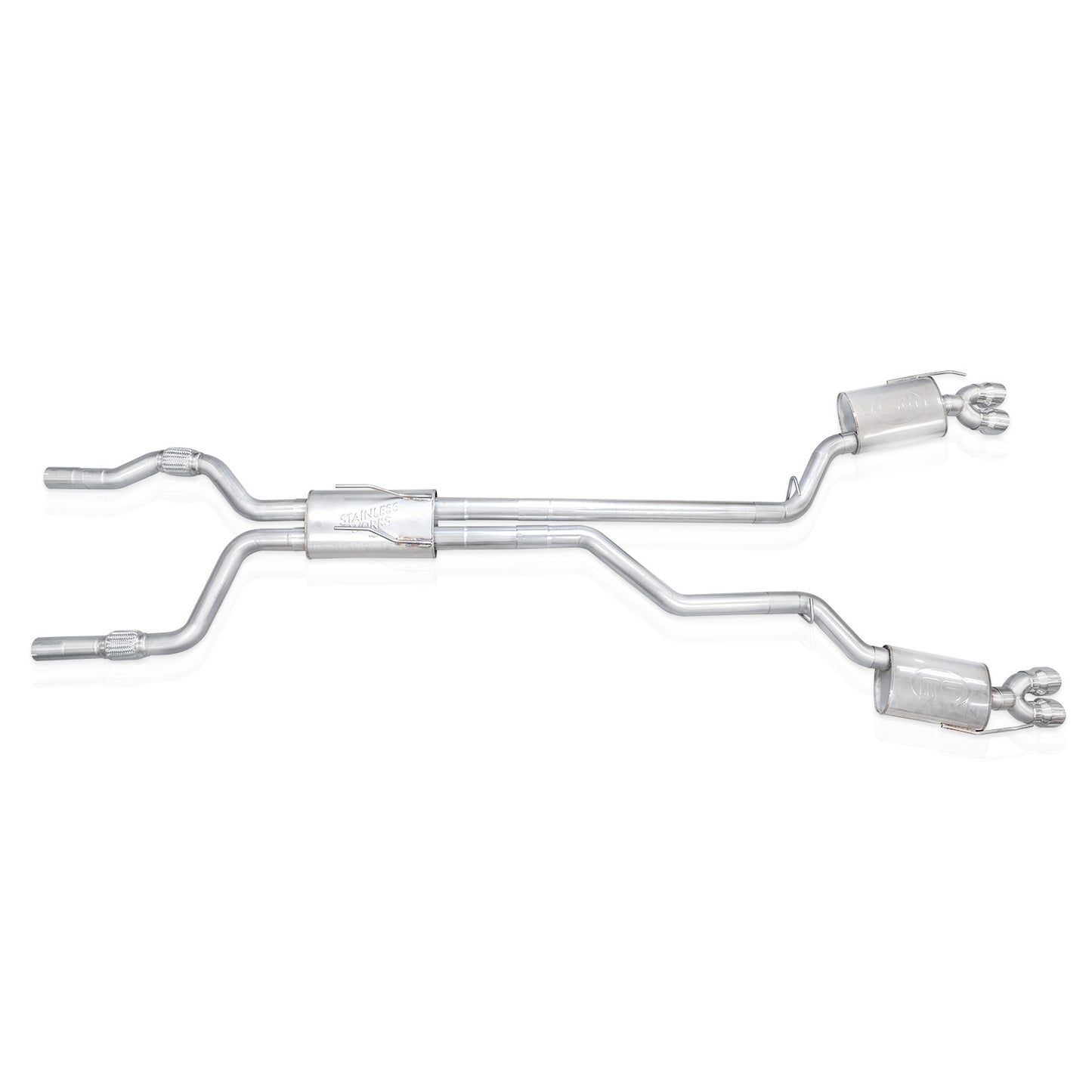 Stainless Works FECB for 20-24 Ford Explorer Catback - Polished Tips