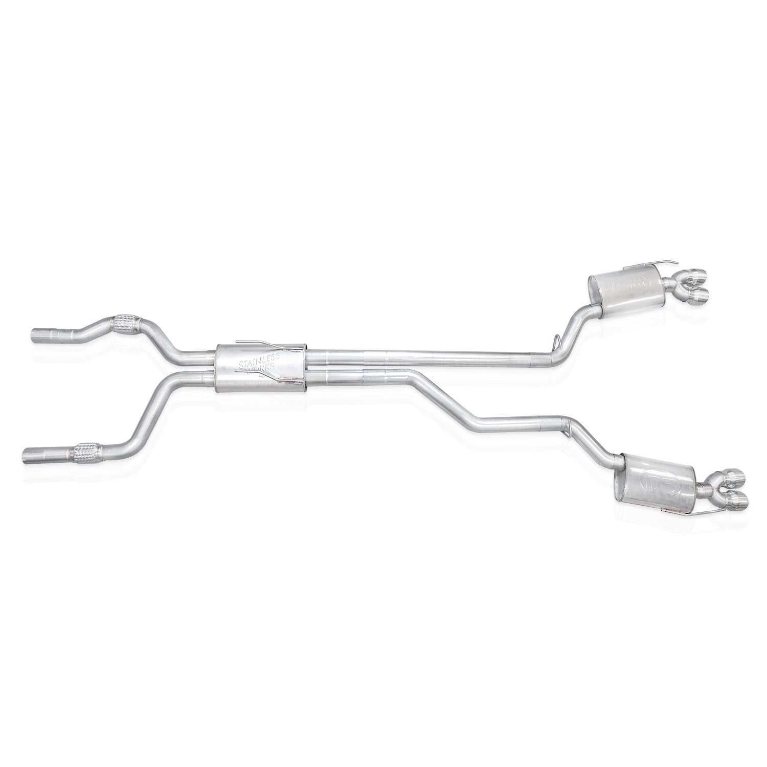 Stainless Works FECB for 20-24 Ford Explorer Catback - Polished Tips