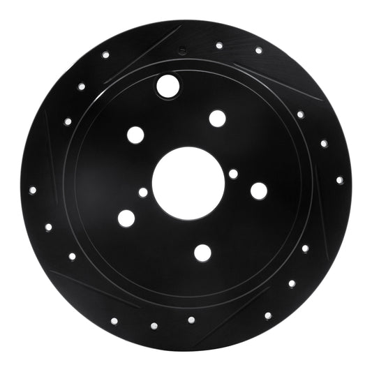 R1 Concepts WRX Rear Left Drilled & Slotted Rotor | Subaru WRX (14-21) (ECB-13024L)