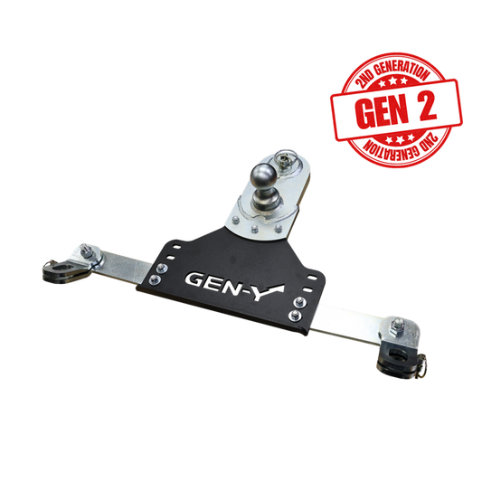Gen-Y 18-19 GM Short/Long Bed GoosePuck II 5in Offset Ball Puck Mount 25K TW w/Safety Chain Anchors