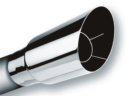 Borla 20122 Polished Tip Single Round Angle-Cut | Universal (20122)