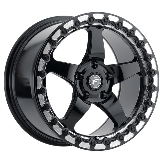 Forgestar D5 Beadlock Gloss Black | 15x10" +25mm | 5x114.3mm Wheel