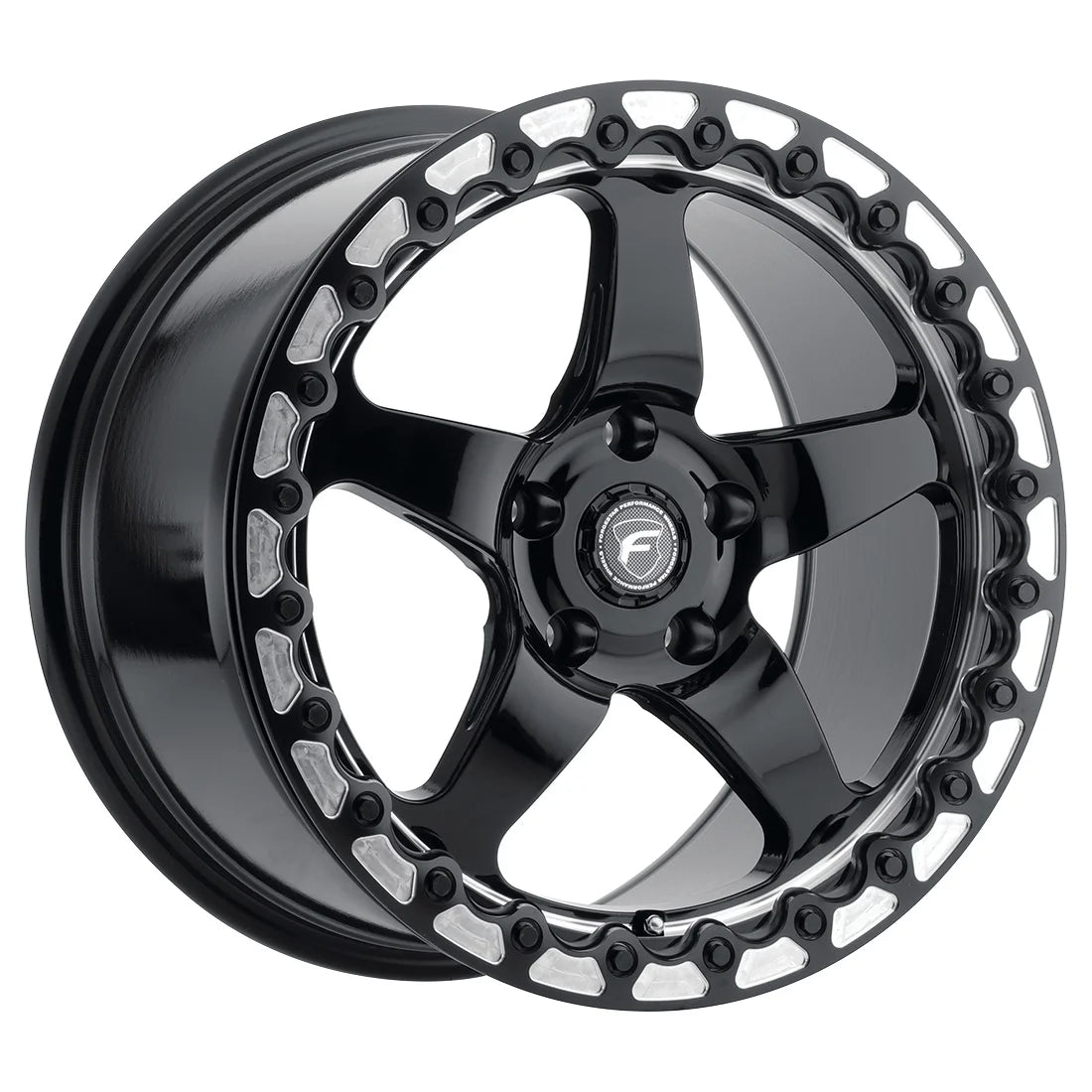 Forgestar D5 Beadlock Gloss Black | 18x10.5" +65mm | 5x120mm Wheel