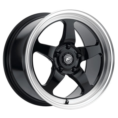 Forgestar D5 Drag Gloss Black Machined | 15x10" +50mm | 5x114.3mm Wheel