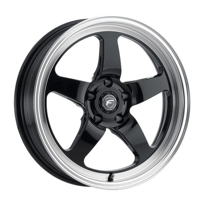 Forgestar D5 Drag Gloss Black Machined | 17x5" -19mm | 5x139.7mm Wheel