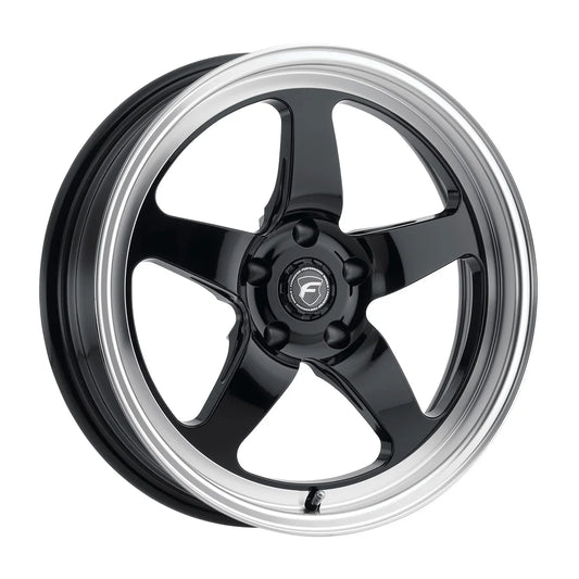 Forgestar D5 Drag Gloss Black Machined | 17x5" -19mm | 5x139.7mm Wheel