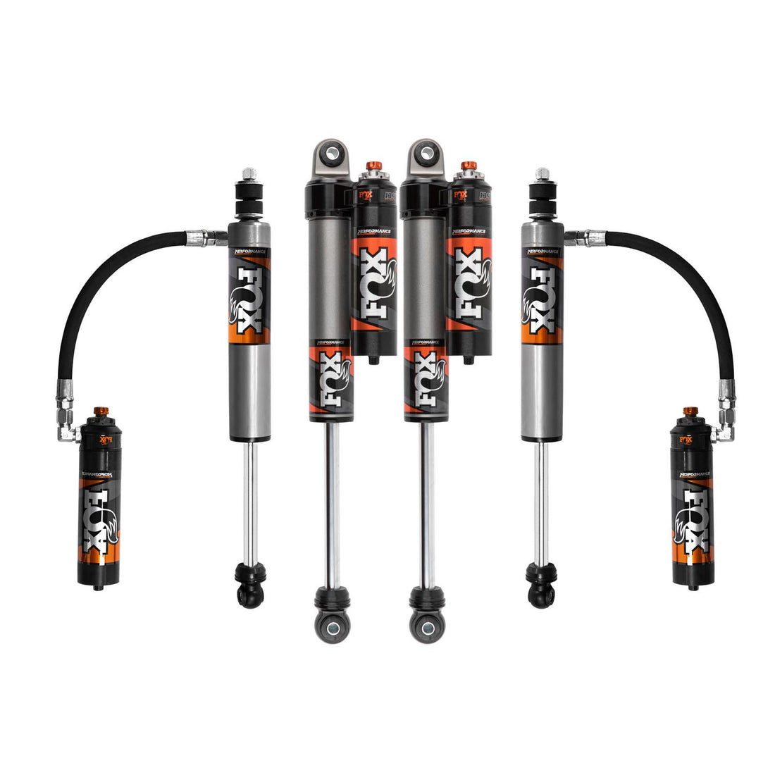 FOX 2.5 Perf Elite Adj. w/ Reservoir Shocks Set w/0-1.5" lift - 2017-2026 Ford F-250 Super Duty 4WD