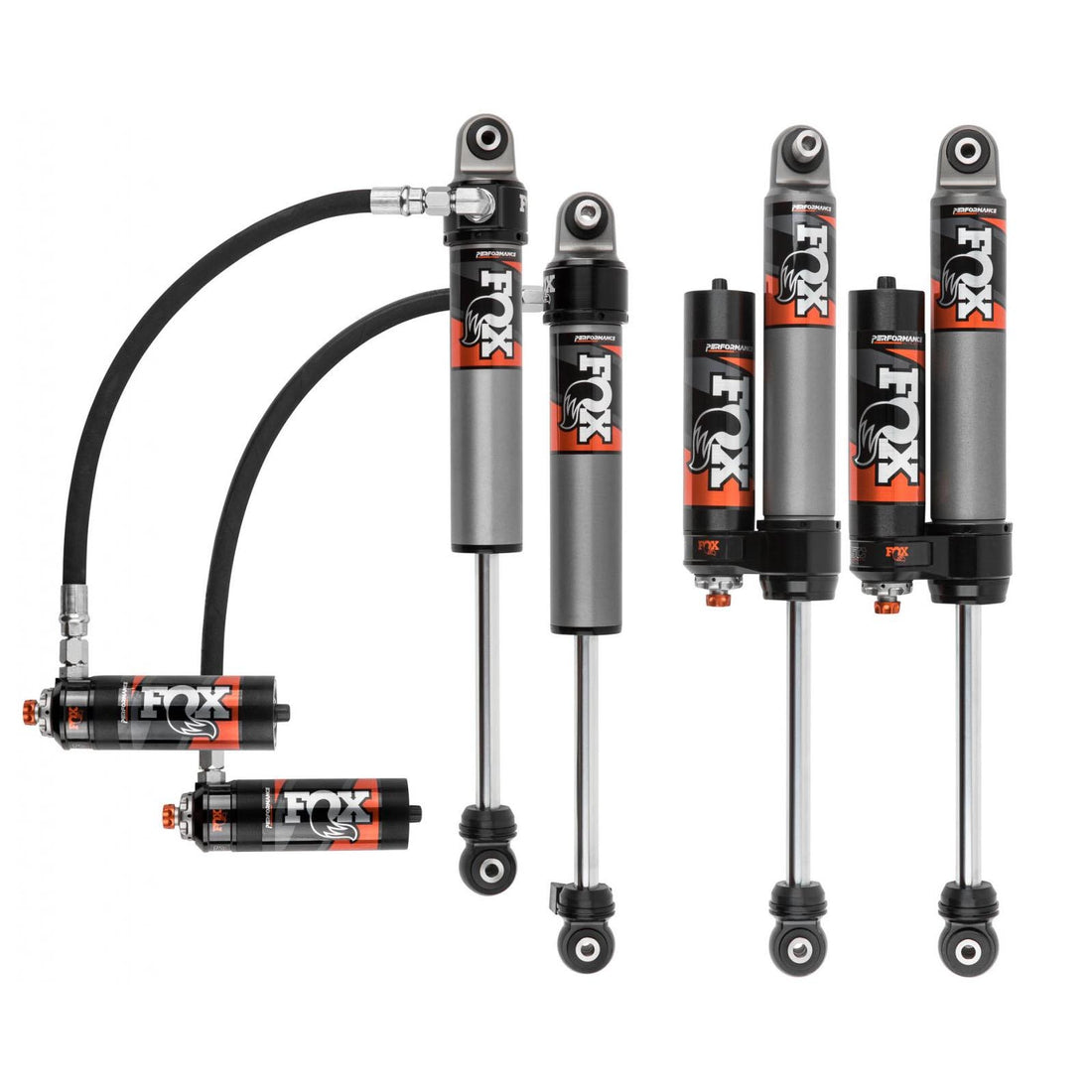 FOX 2.5 Perf Elite Adj. w/ Reservoir Shocks Set w/4.5-6" lift - 2018-2025 Jeep Wrangler JL 4WD RWD