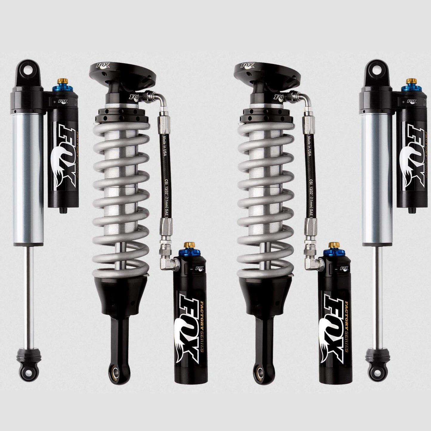 Fox 2.5 Factory Race Series Coilovers w/ Reservoir + Rear Shocks Set - 2014-2020 Ford F-150 4WD