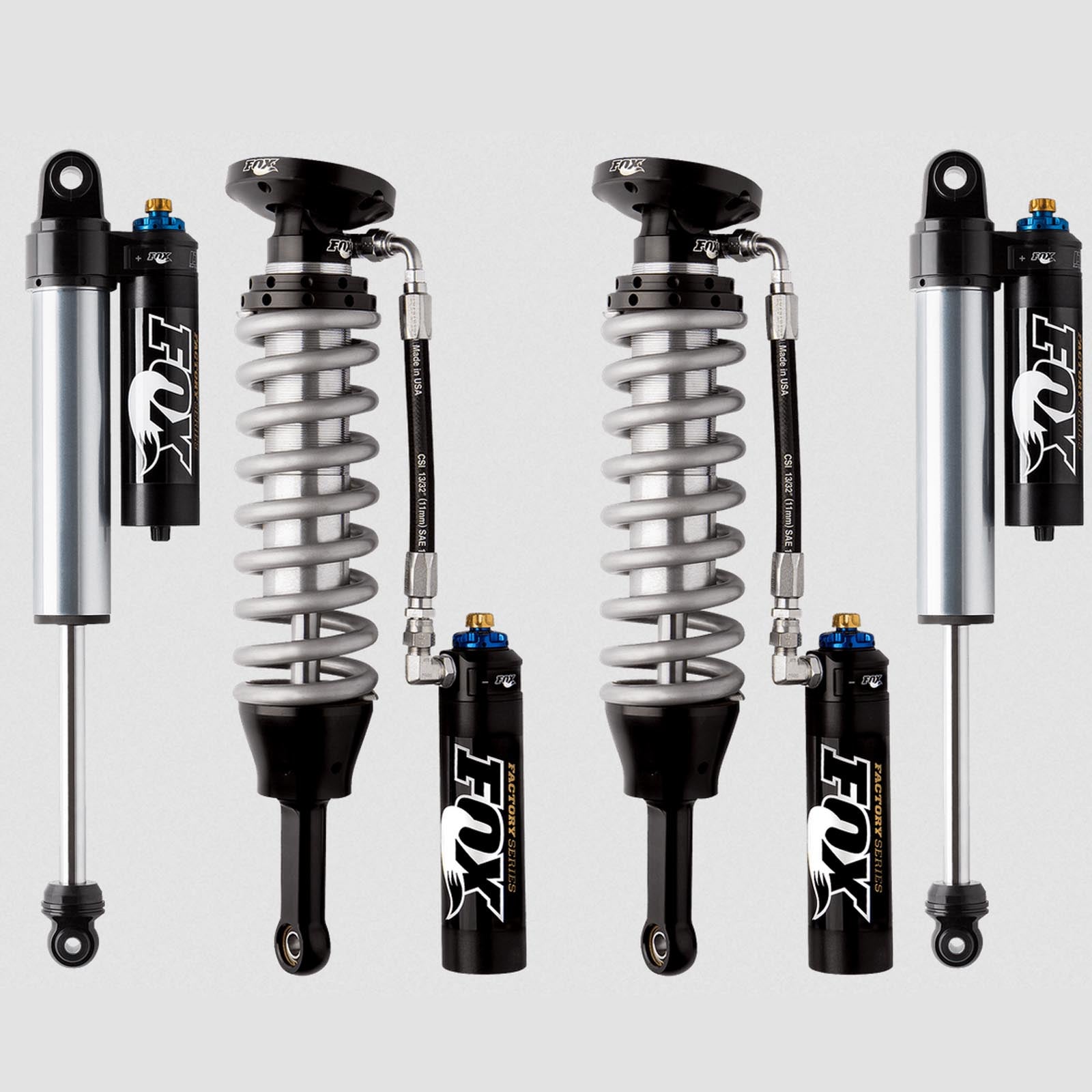 Fox 2.5 Factory Race Series Coilovers w/ Reservoir + Rear Shocks Set - 2014-2020 Ford F-150 4WD