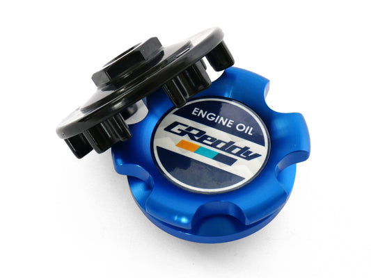 GReddy Type-B Oil Filler Cap M32-P3.5 - Blue | Multiple Nissan/Honda Fitments (13901502)